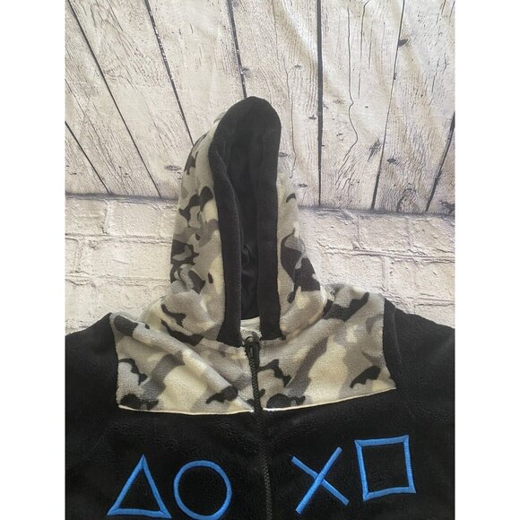 PlayStation Grey Camo Print Controller Symbols All In One Jumpsuit Unisex 13-14 - Picture 5 of 16